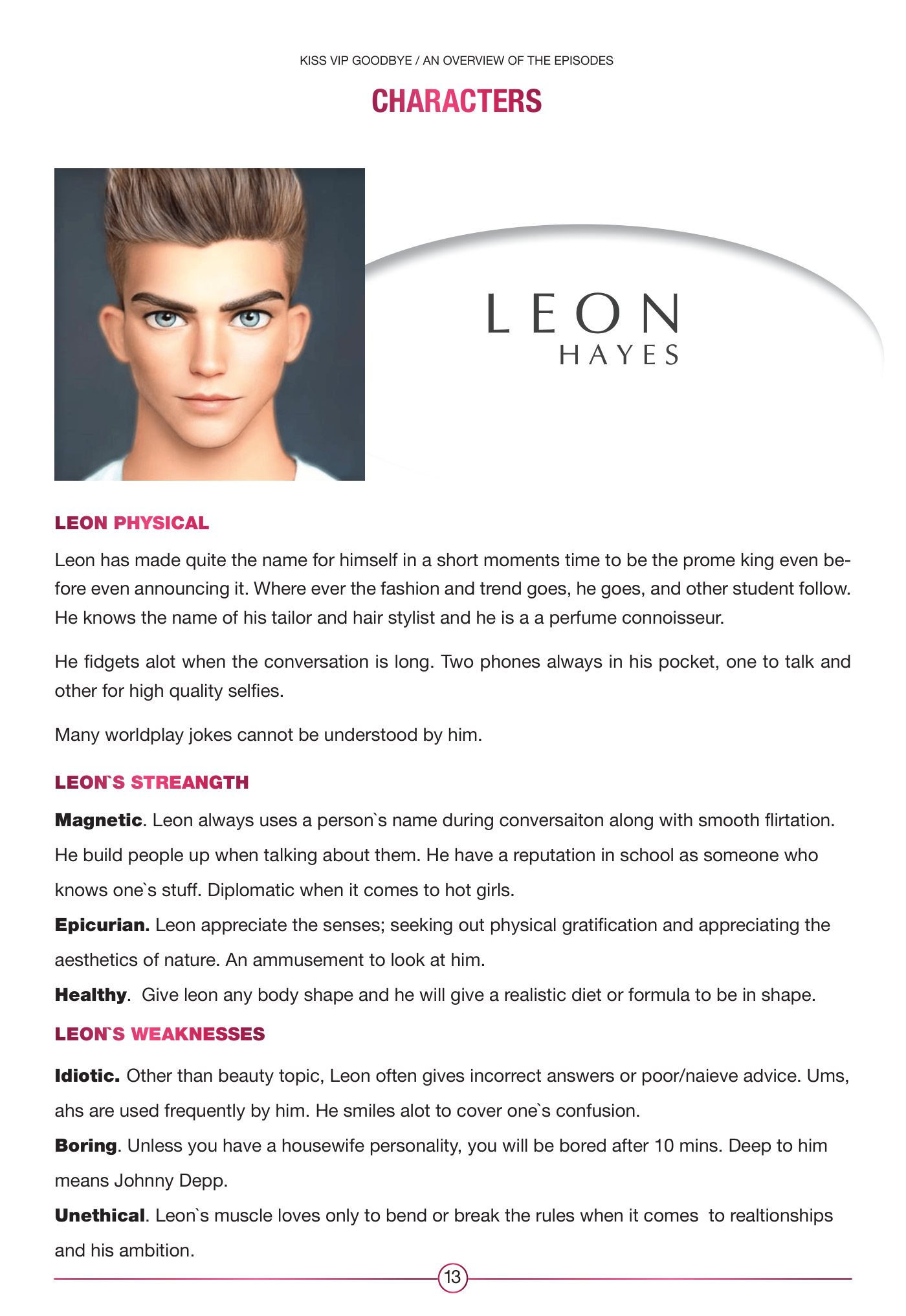 Writer's bible · Leon
